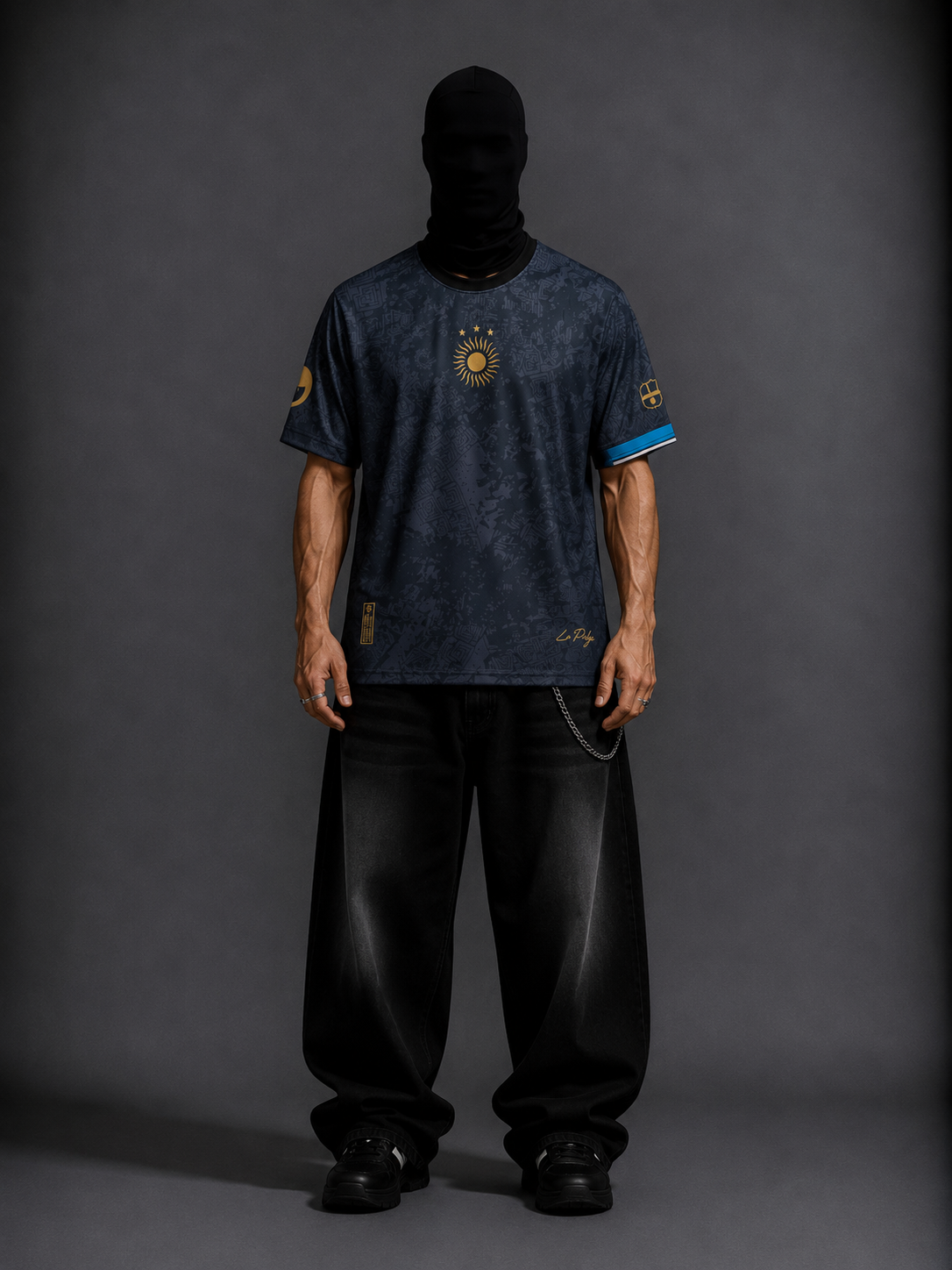 Messi Argentina GOAT edition half sleeves kit