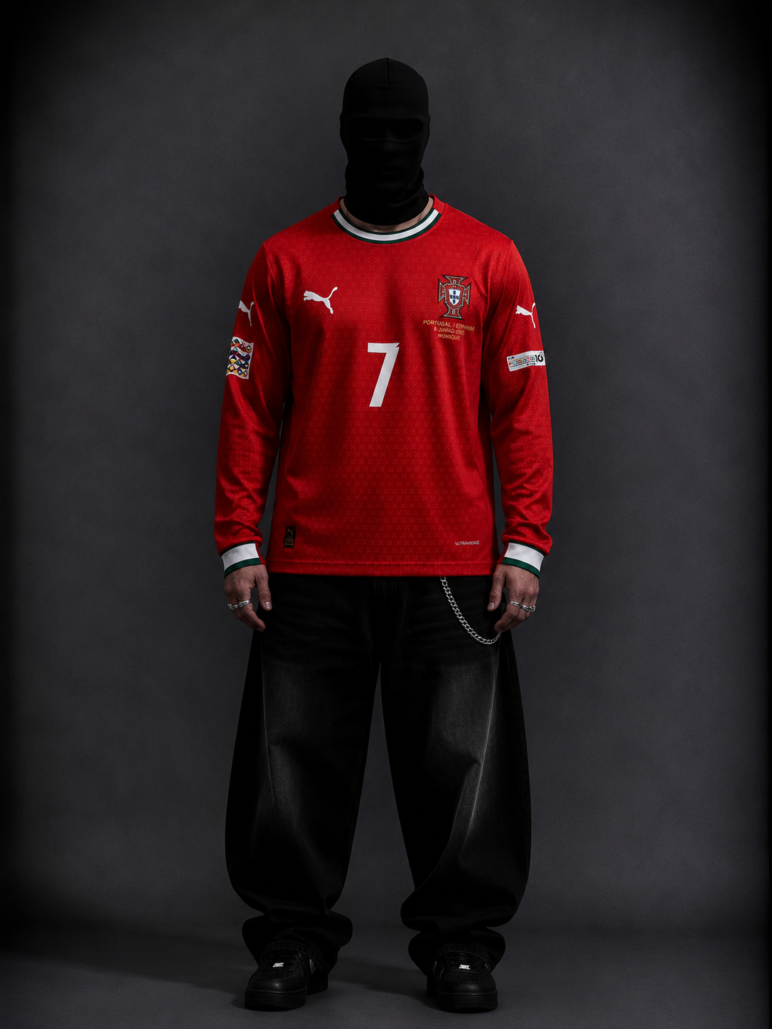 Portugal home Ronaldo full sleeves kit