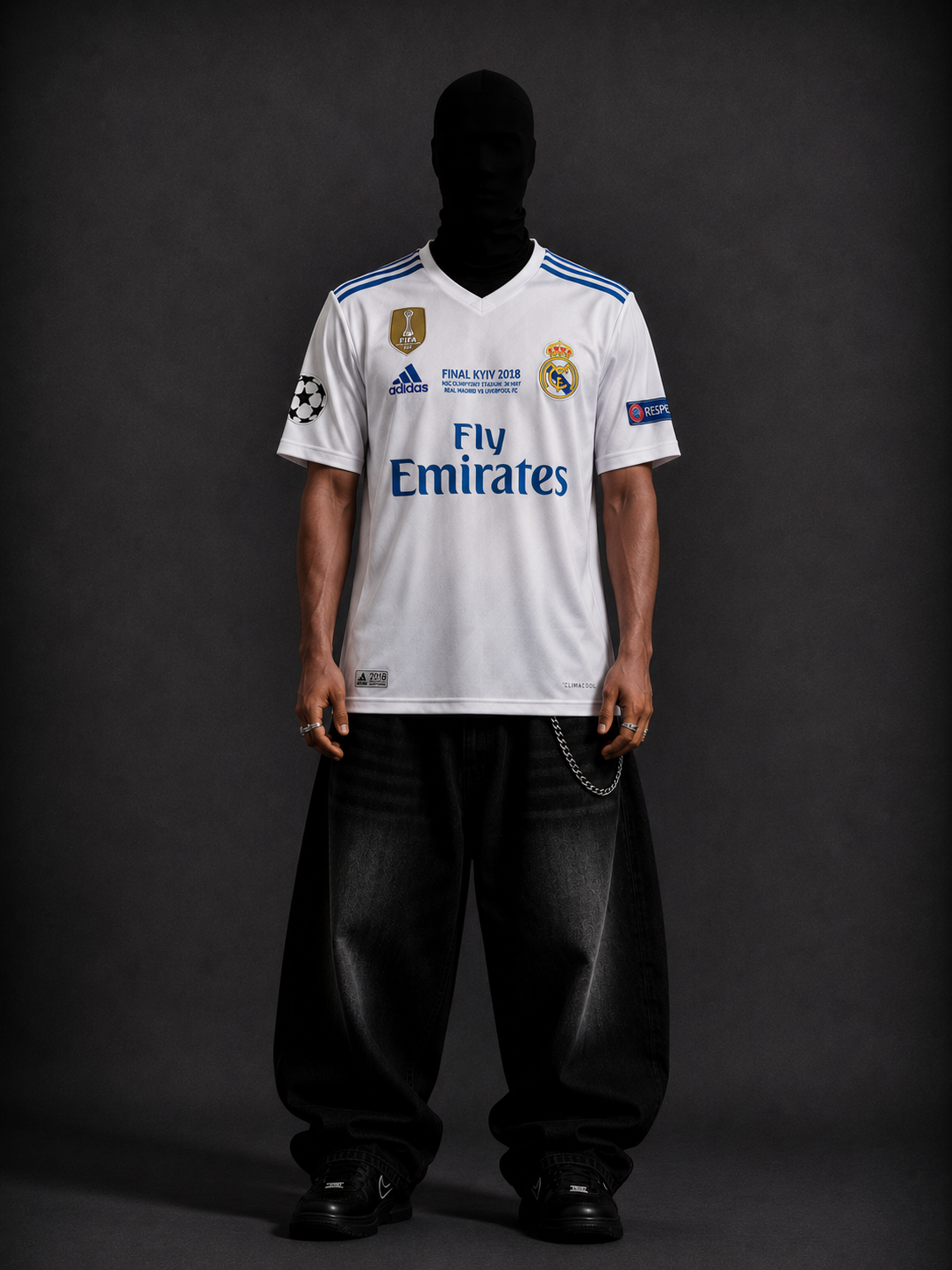 Real madrid 2017-18 Ronaldo home half sleeves retro