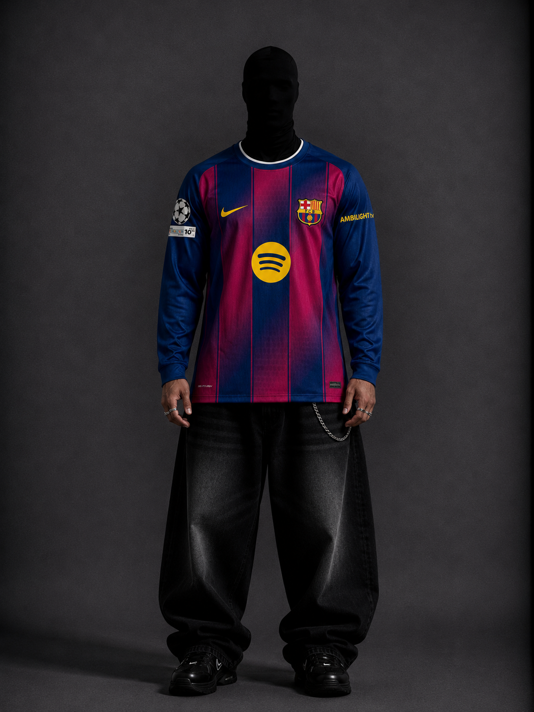 Fc barcelona 2025-26 full sleeves kit plain back