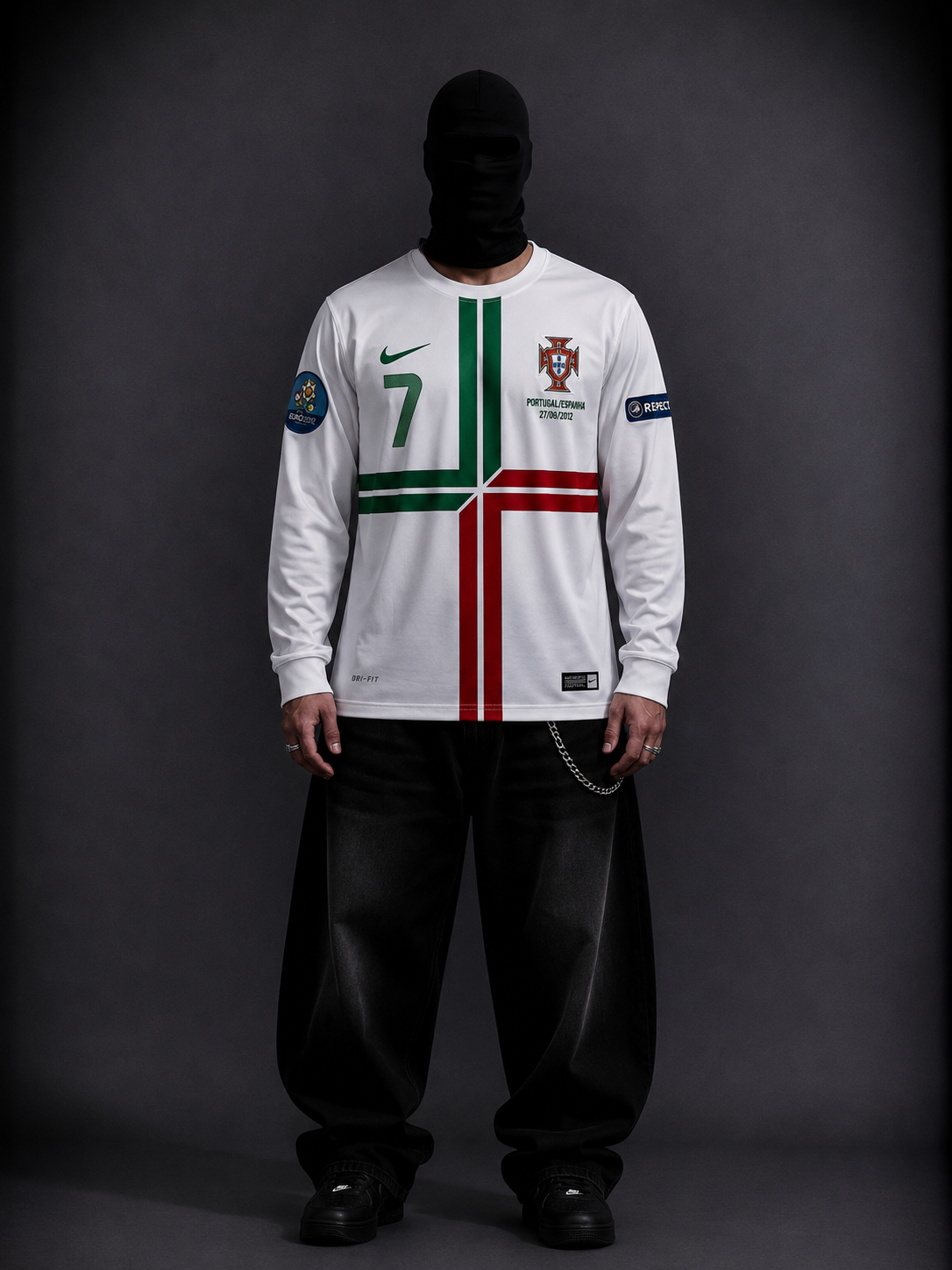 Portugal away Ronaldo full sleeves kit