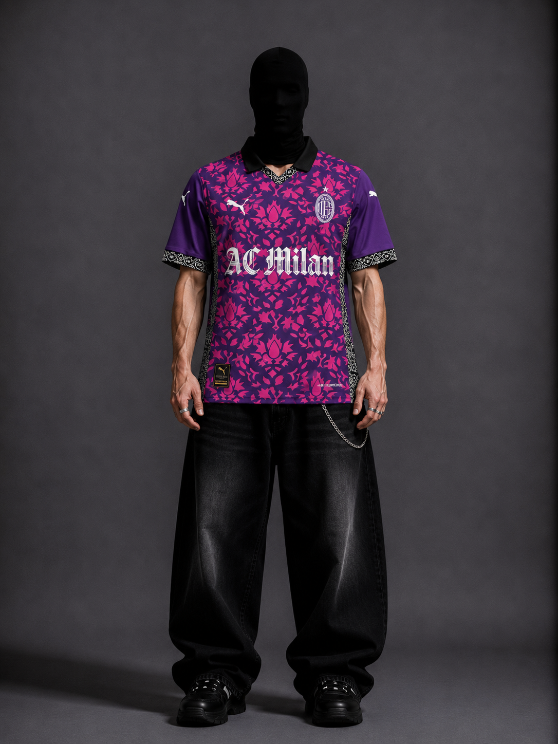 Ac milan maldini special edition half sleeves retro sublimation