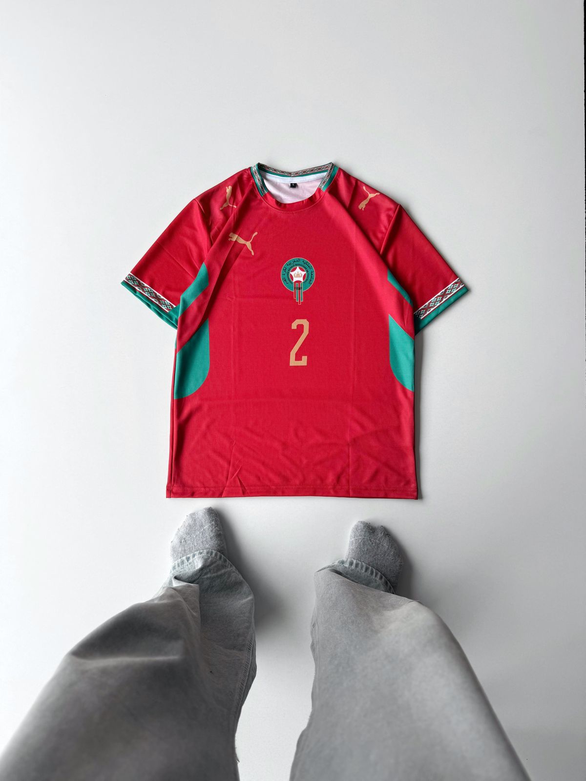 Morocco Hakimi WC 2026 half sleeves