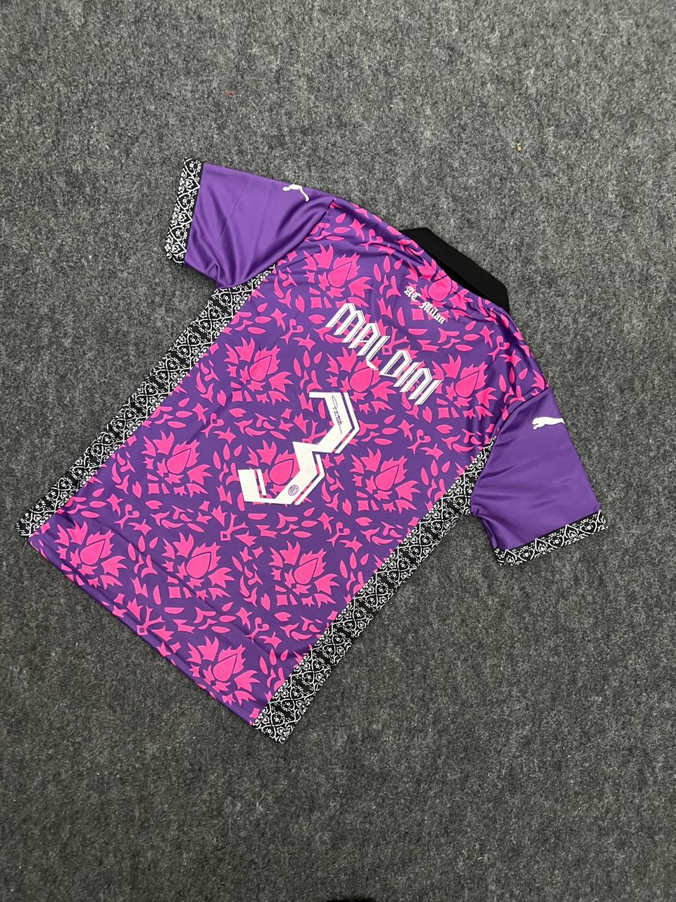 Ac milan maldini special edition half sleeves retro sublimation