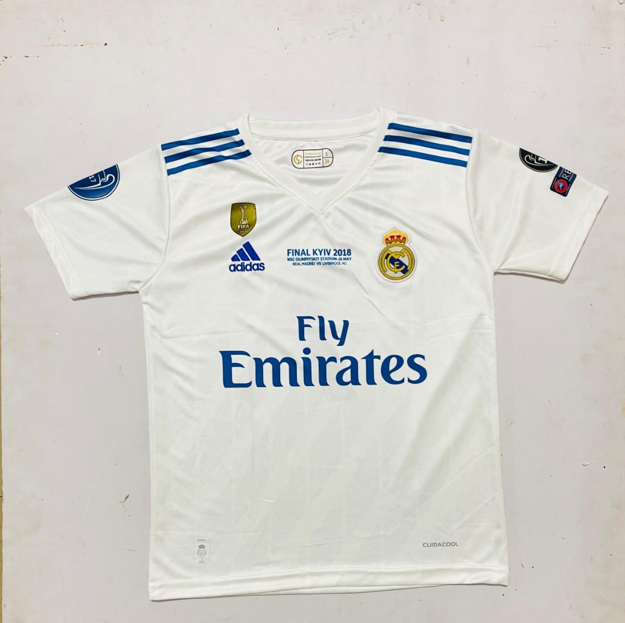 Real madrid 2017-18 Ronaldo home half sleeves retro