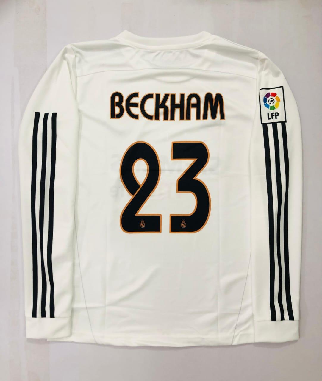 Real madrid Beckham full sleeves retro kit